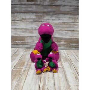 Vintage "Barney" the Dinosaur Plush Mommy and Babies READ 90s Y2K READ